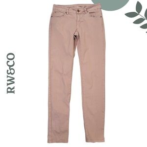 🛍️3/$40 RW&CO Jennie Slim Leg Stretch Jeans | Pale Pink | Casual Denim Size 27